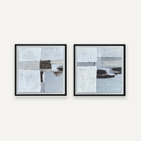 Set de 2 cuadros · Corte Seccionado · 74×74 c/u