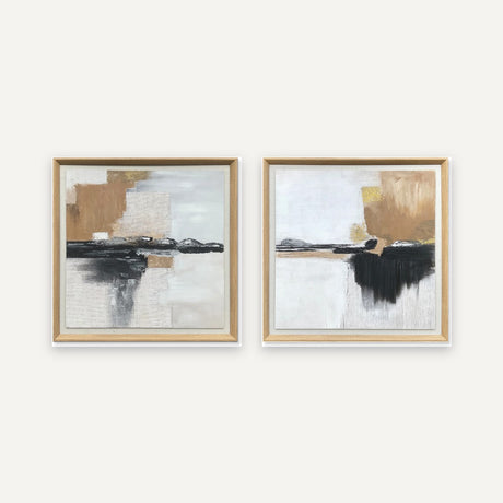 Set de 2 cuadros · Dualidad · 74×74 c/u