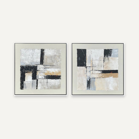 Set de 2 cuadros · Eje Profundo · 102×102 c/u