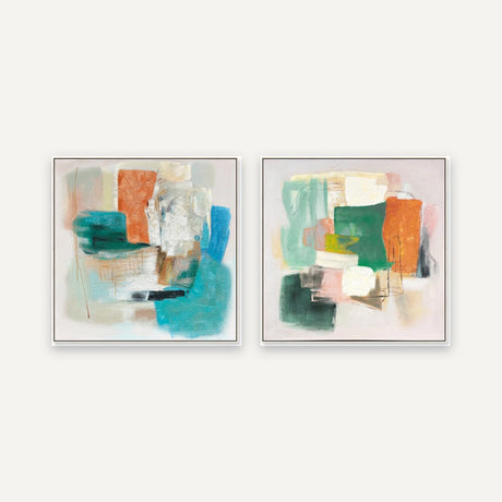 Set de 2 cuadros · Fragmentos De Día · 80×80 c/u