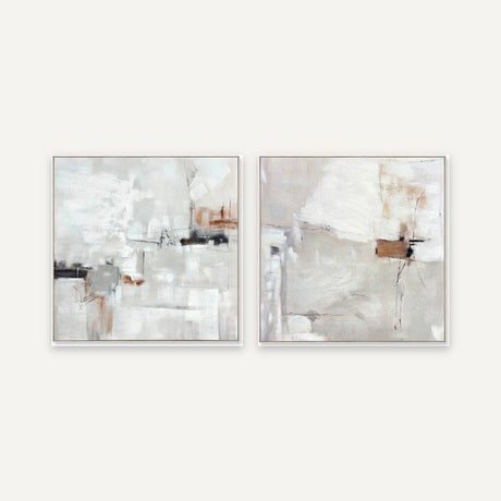 Set de 2 cuadros · Deshielo · 100×100 c/u