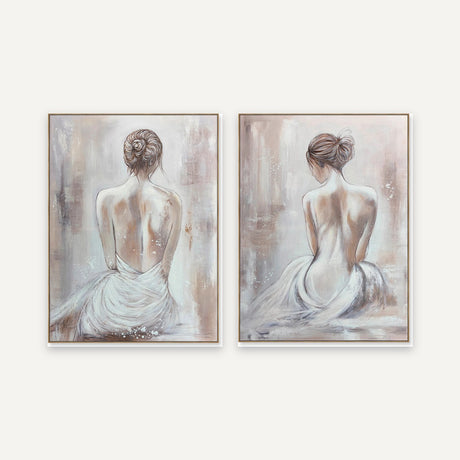 Set de 2 cuadros · Esencia Femenina · 90×120 c/u