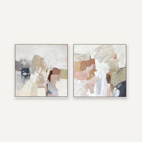 Set de 2 cuadros · Texturas De Otoño · 100×100 c/u