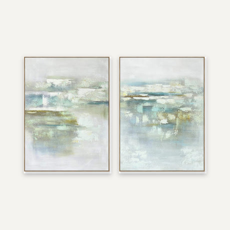 Set de 2 cuadros · Amanecer De Agua · 90×120 c/u
